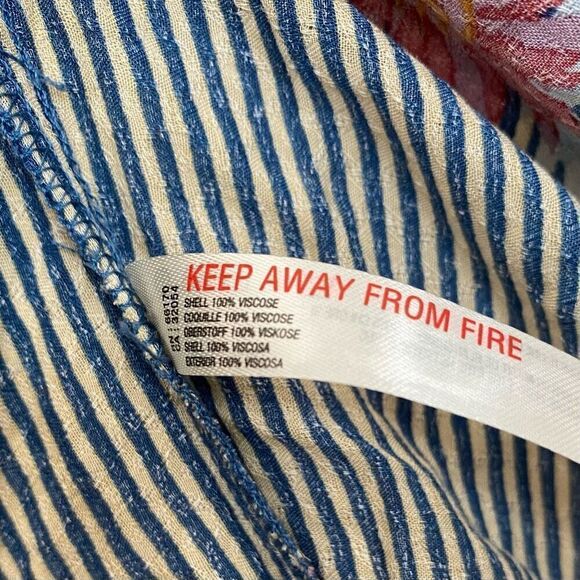 Free People Bali Wild Daisy Crisscross Back Ruffled Mini Dress NWT Size Small - Picture 6 of 8